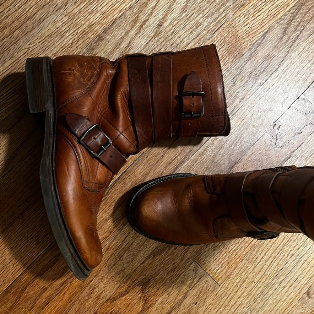 Frye Veronica Tanker Combat Boot, Size 10